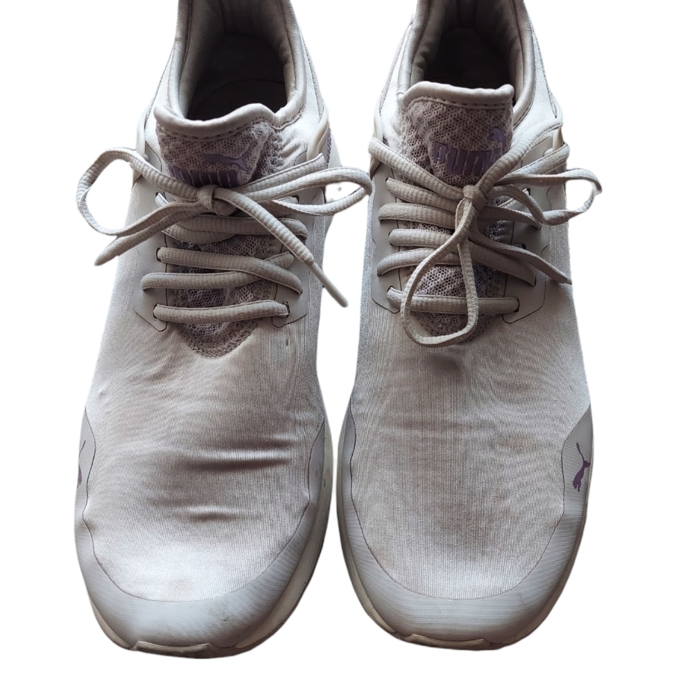 9.5‎ Puma Softfoam gray and purple tennis shoe
